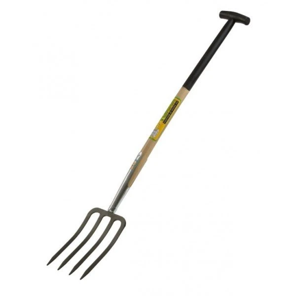 Forquilha de Cavar Tipo Francês 4 Dentes c/ Cabo Fibra