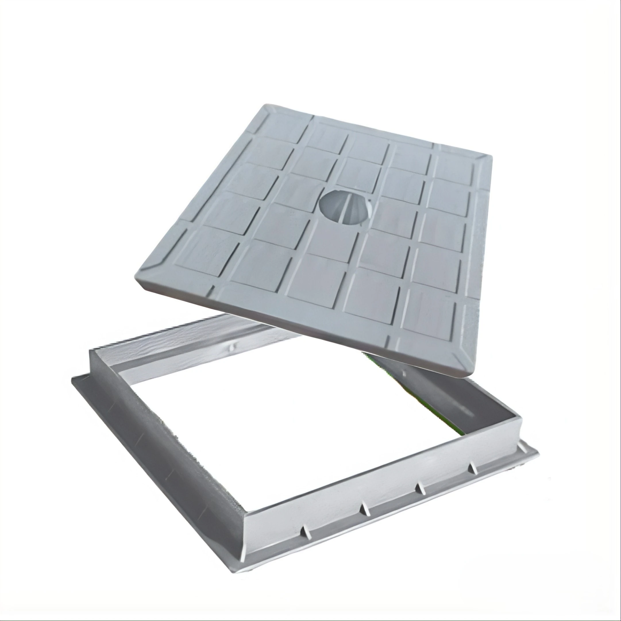 Tampa com Aro Cinza 45x45