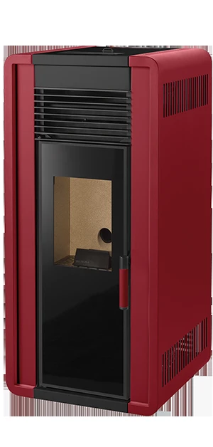 Salamandra Pellets Ar OLIVE 10kw - Porta Chapa Bordeaux