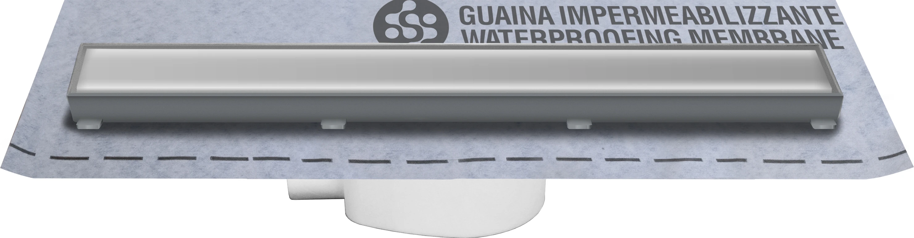 Canal Duche C/ Tp Inox Oculto 75cm + Tela