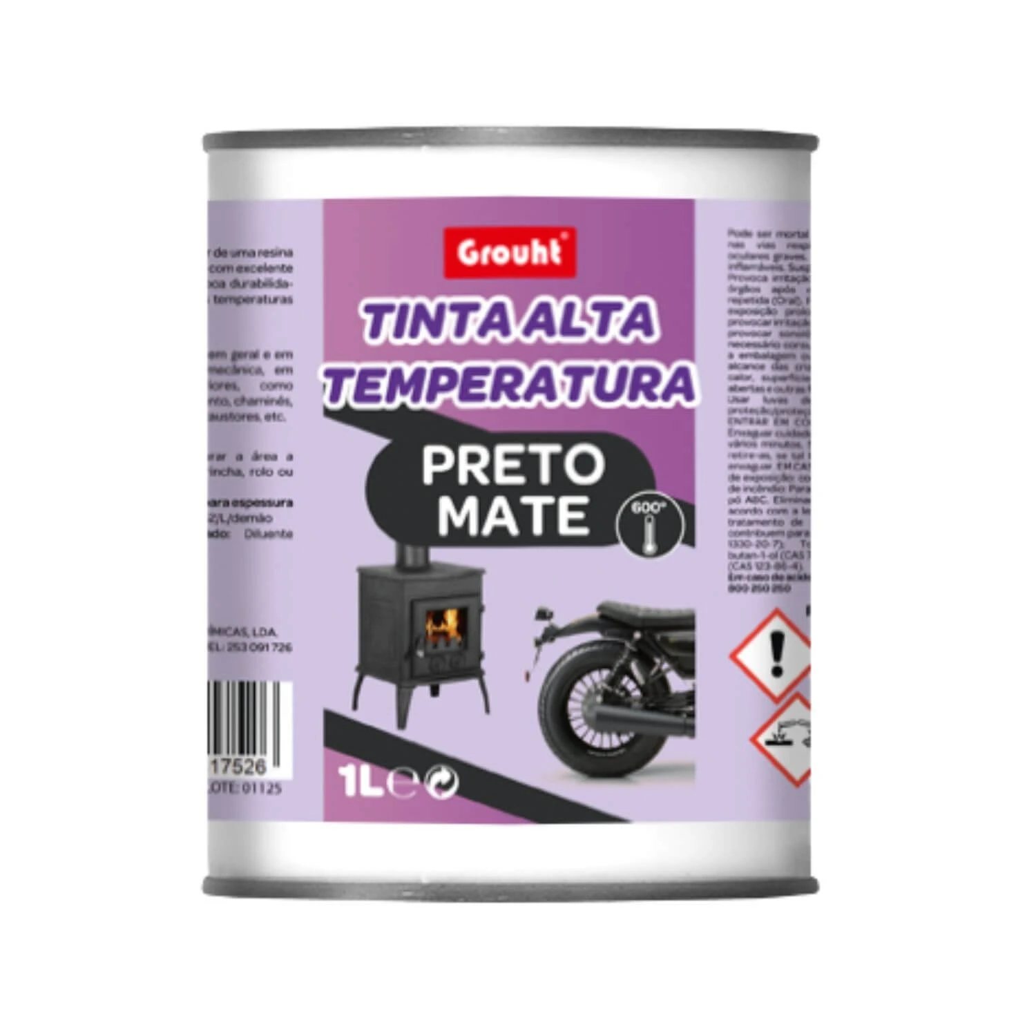 Tinta Alta Temperatura Preto Mate