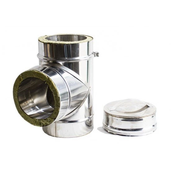Tê Inox Duplo 180-230 c/ Tampo