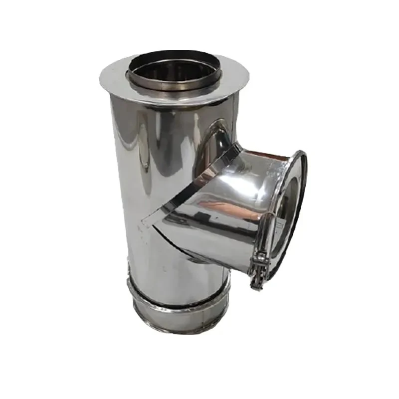 Tê Inox Duplo 080-130 c/ Tampo