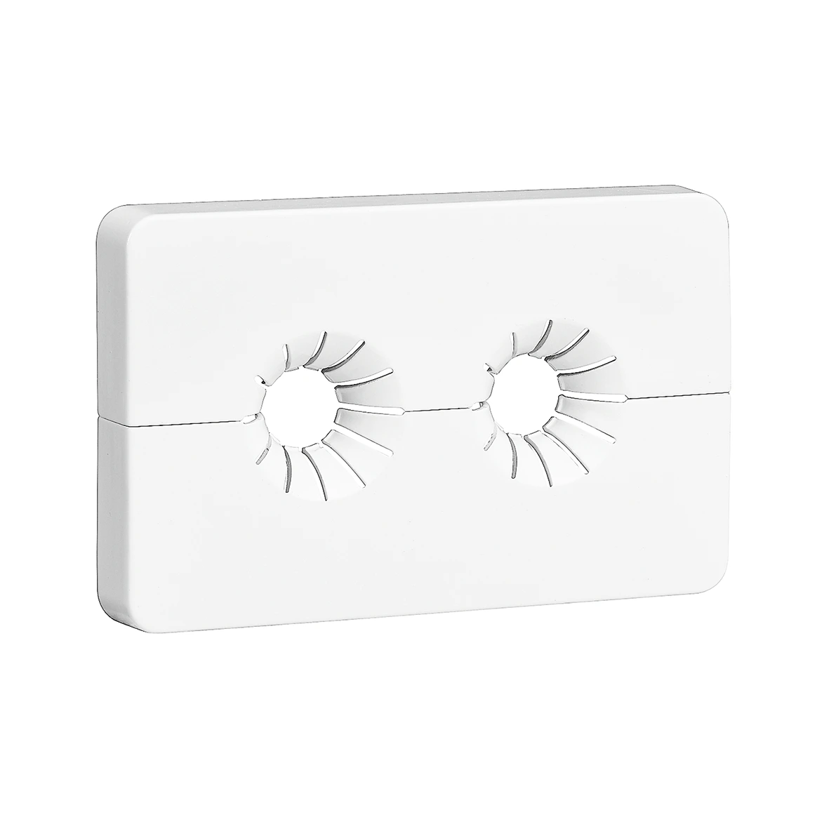 Placa Dupla Branca de Parede p/ Tubo 40mm