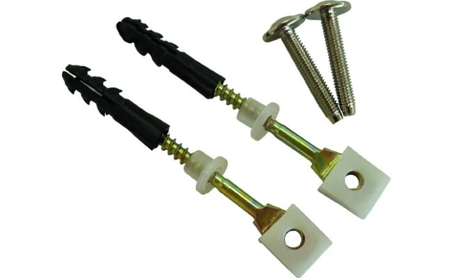 Kit Fixação 2 Parafusos Zincados p/ Louça Sanitaria M6x70