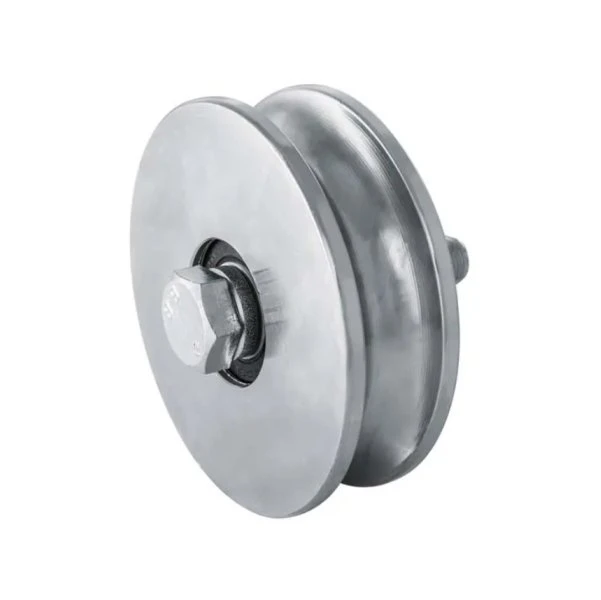 Roda em V c/ 1 Rolamento 80mm Zinc