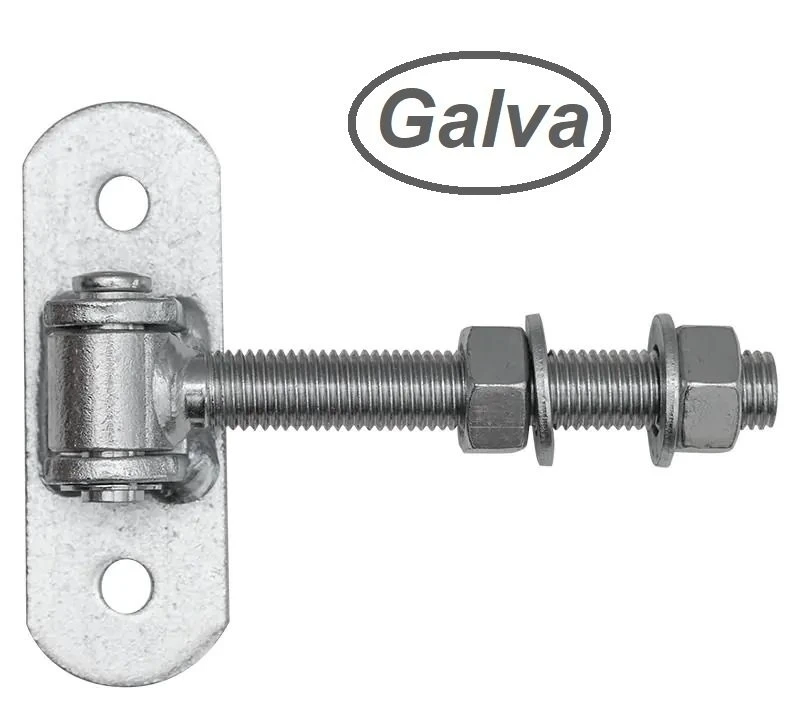 Dobradiça de Gancho Regulável Ferro Zin M16x90