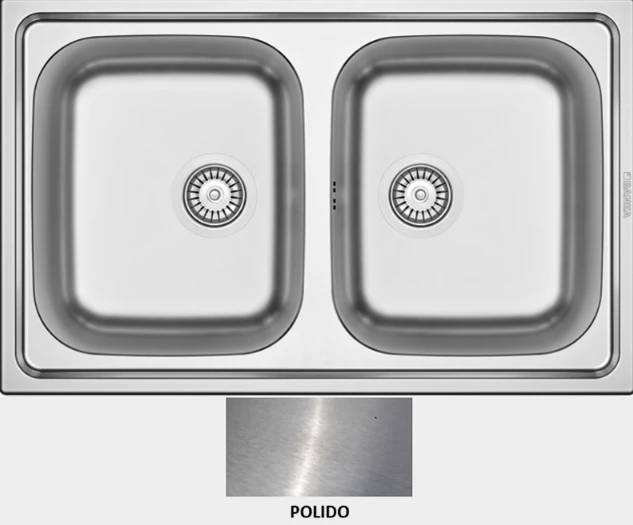 Lava -Louças Edge Mezzo 80-2 E38082 encastrar a superficie