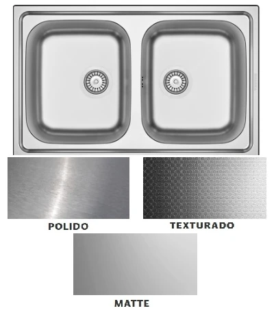 Lava -Louças Sharp Balance 80-2  E42082 encastrar a superficie