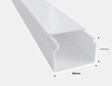 Calha Técnica Padrão 1 Compartimento 80x40 mm