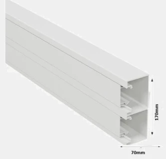 Calha Técnica Larga 2 Compartimentos 170x70mm