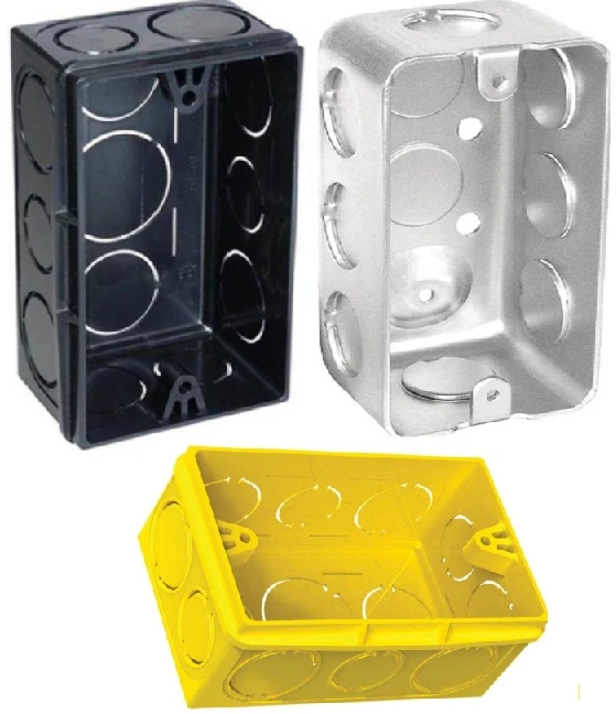 Caixa Retangular Simples 4x2" (aprox. 102 x 51 mm)