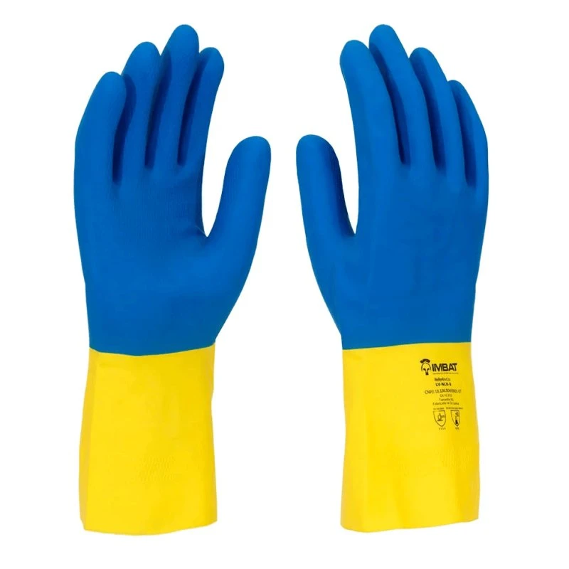 Luva Neoprene-Latex Bic. Flocol. Rugoso GNLB T08