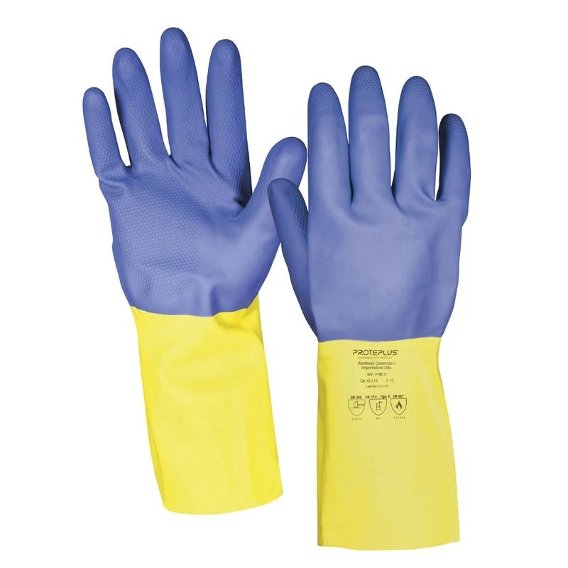 Luva Bicolor Indust. Alimentar T 8