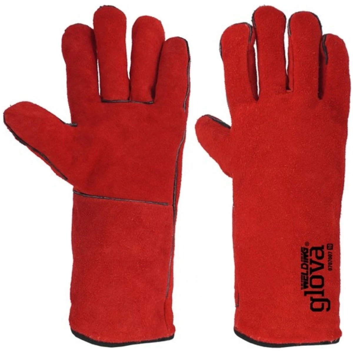 Luva Soldador Vermelha 35Cms T10