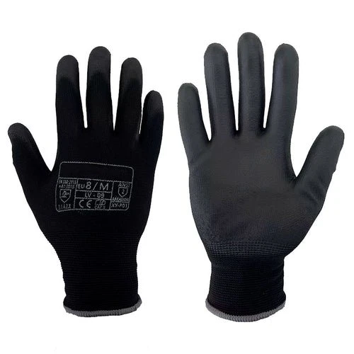 Luva Poliuretano Preto NYL 688 T09