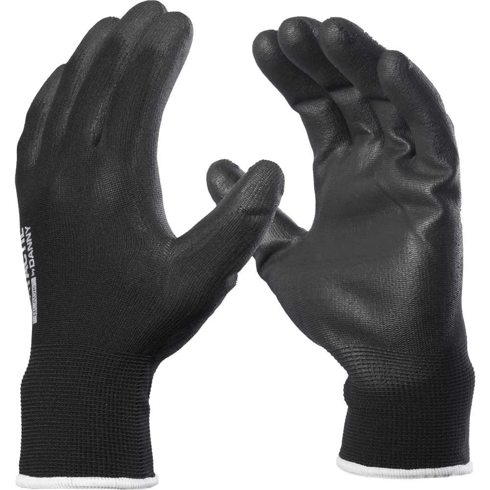 Luva c/ Palma de Poliur. Preto em Nylon G 8901 T07