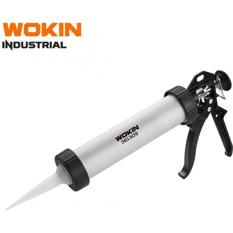 Pistola Silicone Tubular Aluminio 225mm Wokin