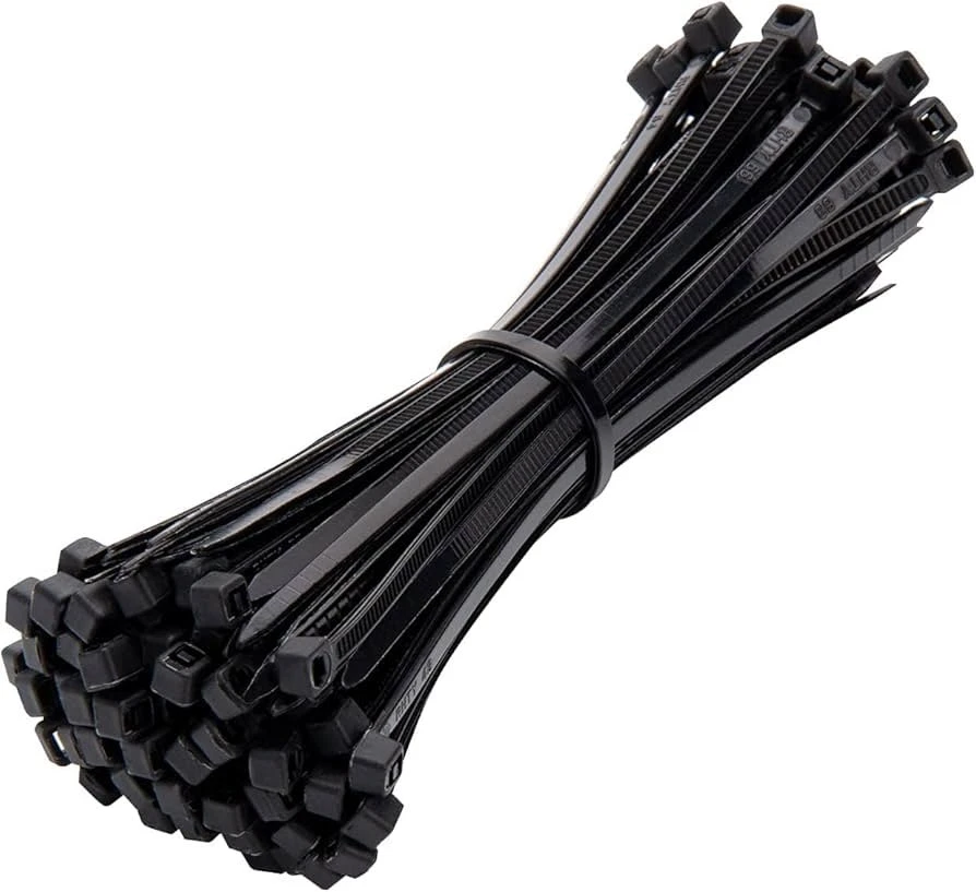 Serrilha Poliam. 6.6 Negra Bls. 100 ud. 7.6x450mm.