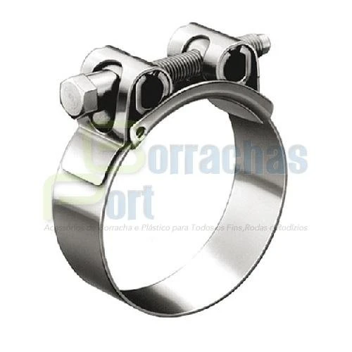 Abraçadeira Inox W5 SUPER DUPLA (20mm) 072-080mm