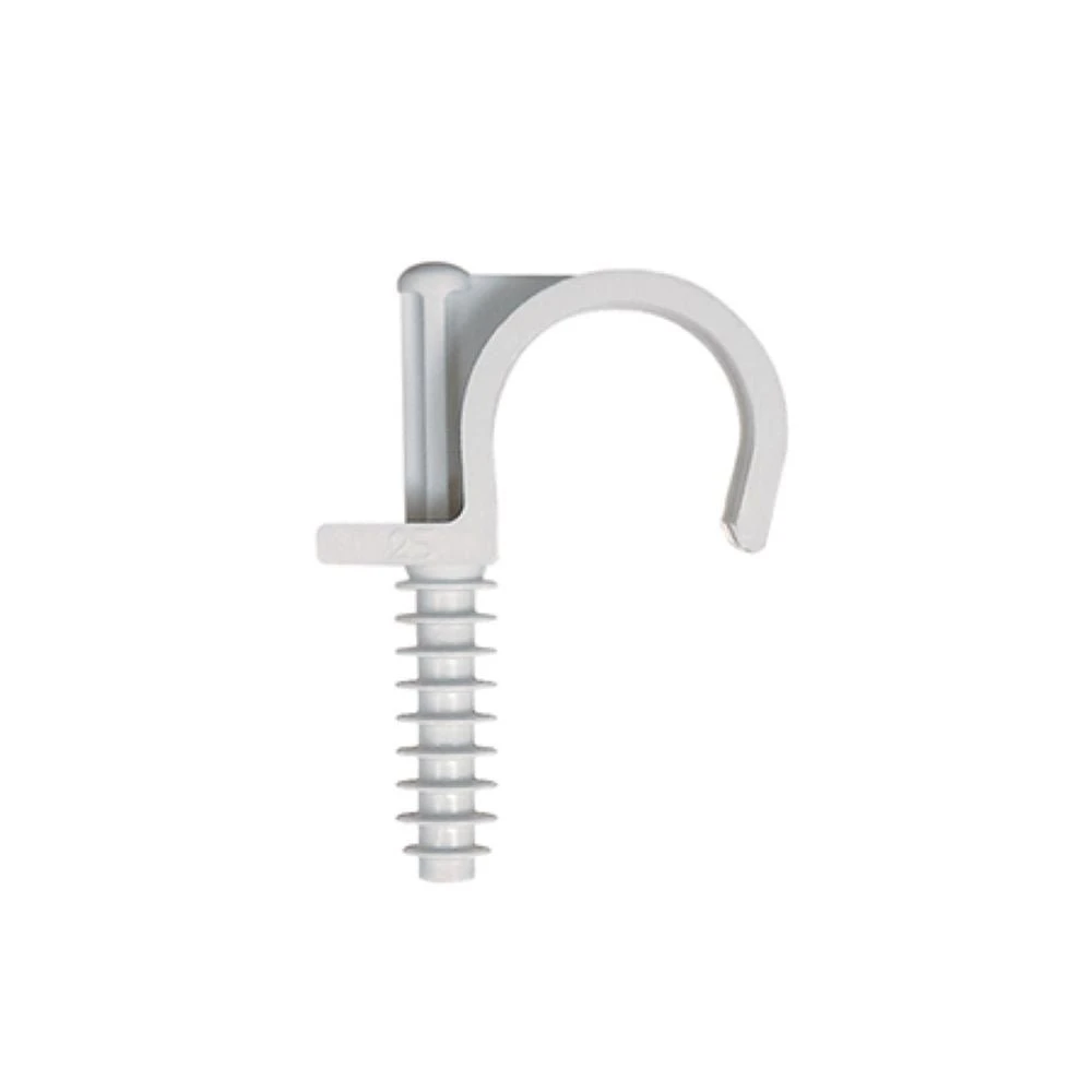 Abraçadeira "FIX-RING" Simples Cinza 016mm (Furo 8mm)