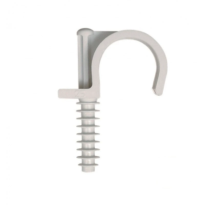 Abraçadeira "FIX-RING" Simples Branca 028mm (Furo 8mm)