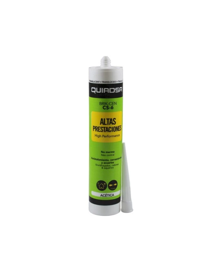 Selante de silicone acético branco BRIK-CEN CS-6 de 280ml