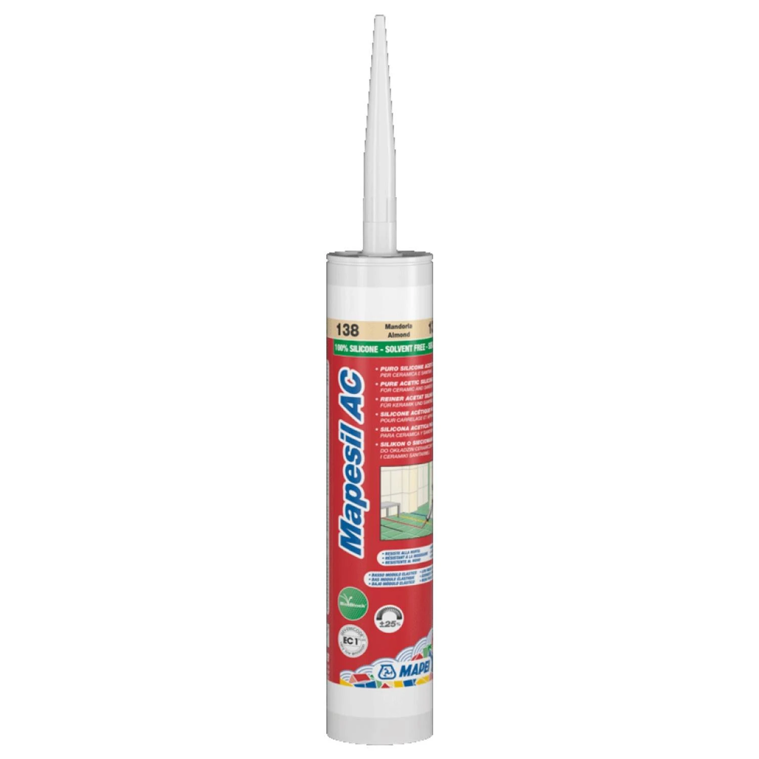 Selante silicone oxímico  para juntas de dilatação tijolo e cerâmica. Cor tijolo, 300ml.