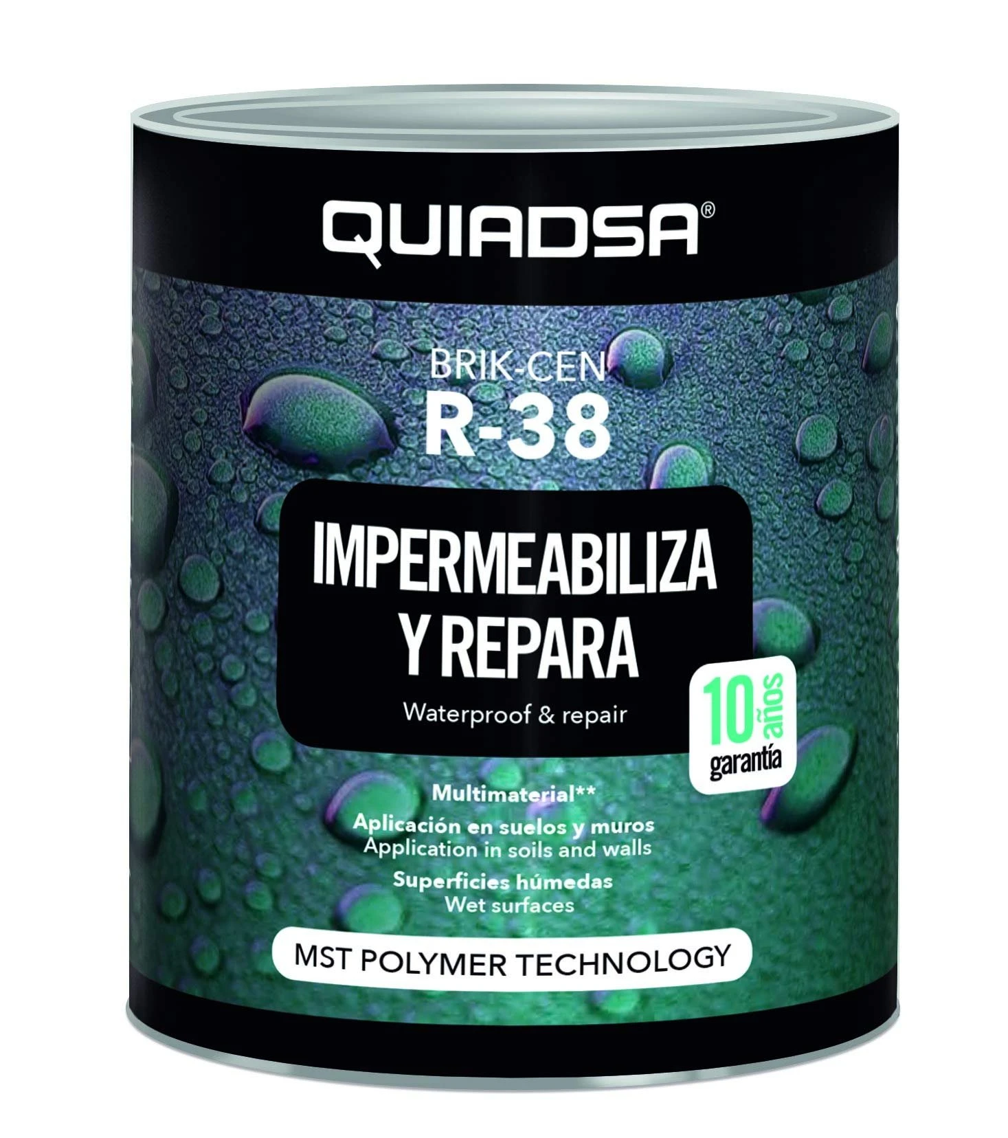 Pintura impermeabilizante de base mineral, líquida e branca,BRIK-CEN R-38:  Embalagem de 1kg.