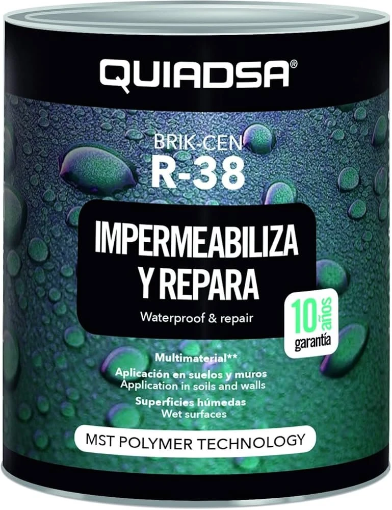 Impermeabilizante líquido BRIK-CEN R-38 Cor Cinza, 5kg.