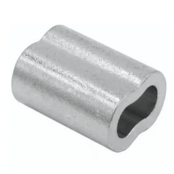União de Cravar Aluminio p/ Cabo de Aço 4mm