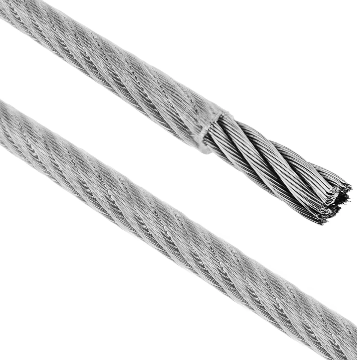 Cabo de Aço Zinc Revestido PVC 4mm (3+2)